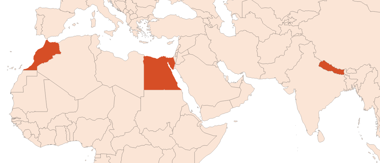 Map for Artemisia vulgaris oil (CAS N° 68991-20-8)​