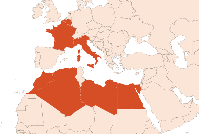 Map for Chamomile roman oil (CAS N° 8015-92-7)​