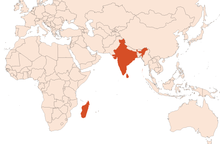 Map for Turmeric roots oil (CAS N° 8024-37-1)​