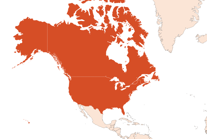 Map for Black spruce oil (CAS N° 8008-80-8 // 91722-19-9)​