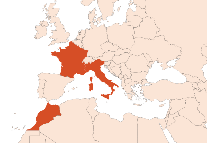 Map for Genet absolute (CAS N° 129316-65-0)​