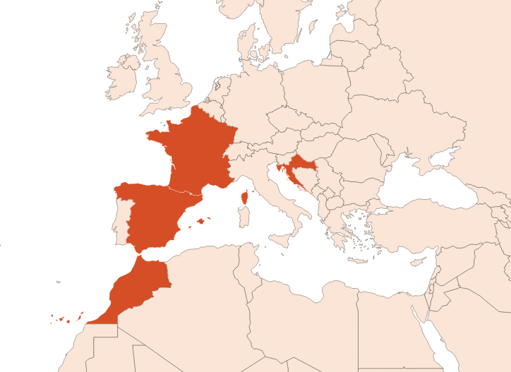 Map for Helichrysum flower oil (CAS N° 8023-95-8)​