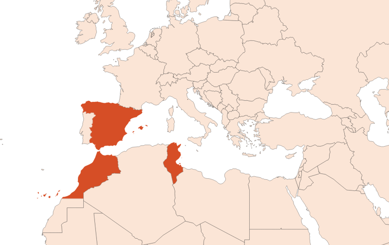 Map for Rosemary oil (CAS N° 8000-25-7)​