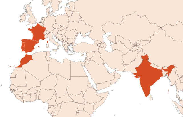 Map for Thyme oil (white) (CAS N° 8007-46-3 // 84929-51-1)​